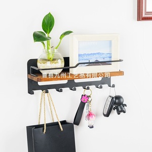 Wall-mounted key <b>hooks</b> for entryways, wall-mounted key racks, wall-mounted <b>shelves</b> for foyer entrances, sample units. - Product Image 3