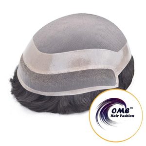 OME-Perruque frontale à lacet frontal de 6 pouces, cheveux humains 100% européens, brun clair, style droit pour adultes, toutes couleurs, nœuds de blanchiment - Product Image 3