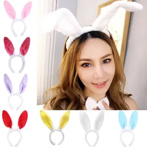 Mode Tier Kaninchen Ohren Stirnband Multi color Plüsch Hasen ohren Stirnband