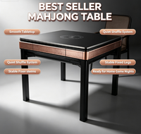 Table de mahjong automatique avec couvercle en verre, table à manger 2 en 1 pour salle de jeux à domicile, vente en gros