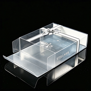 Boîte pliable en PVC transparent sur mesure avec couvercle rabattable pour cosmétiques, jouets, papeterie, articles médicaux, cadeaux, présentation, vente en gros, OEM - Product Image 1