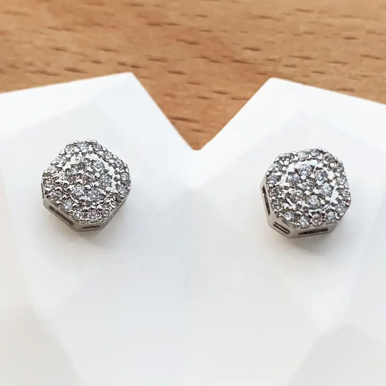 Elegante orecchini a grappolo con zircone cubico S925 gioielli raffinati per donne da donna in argento 100%