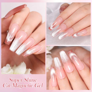 BORN PRETTY-<span class=keywords><strong>Vernis</strong></span> à ongles gel magnétique yeux de chat cristal blanc argenté-<span class=keywords><strong>Vernis</strong></span> semi <span class=keywords><strong>permanent</strong></span> <span class=keywords><strong>bio</strong></span> super brillant à paillettes - Product Image 4
