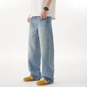 Pantalones vaqueros de mezclilla para hombre, corte ajustado, con detalle de borde legal, al por mayor - Product Image 3