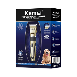<span class=keywords><strong>Tondeuse</strong></span> à <span class=keywords><strong>poils</strong></span> pour animaux de compagnie Kemei Km-1053, rechargeable par USB, 1200 mAh, lame en acier au carbone, longueur de coupe réglable, <span class=keywords><strong>tondeuse</strong></span> pour animaux de compagnie, fabrication d'usine - Product Image 6