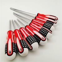 Tournevis rétractable double tête de qualité industrielle OEM, finition chromée, motif drapeau américain en plastique - Fourniture d'usine