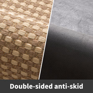 Paillasson Rectangulaire Tressé à Motif Géométrique en Fibre de Polyester Antidérapant et Résistant à l'Usure pour Entrée de Maison - Product Image 3