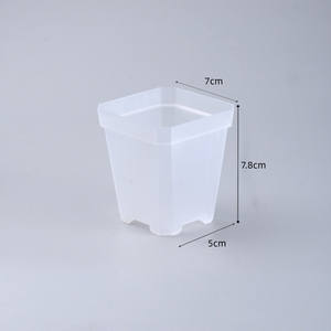 Pots de pépinière en <span class=keywords><strong>plastique</strong></span> souple, petits récipients de plantation carrés, tasses <span class=keywords><strong>pour</strong></span> semis Succulents, boutures, <span class=keywords><strong>repiquage</strong></span> - Product Image 4