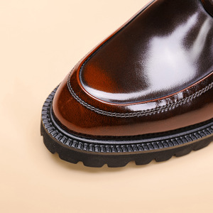 Mocasines con cordones de verano para hombre, zapatos de cuero de estilo británico, punta redonda, informales, de negocios, cómodos, duraderos, elegantes - Product Image 3