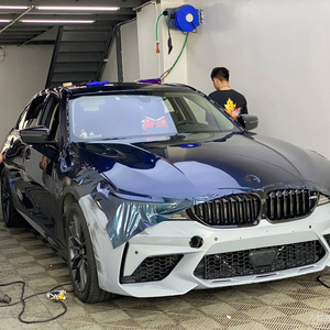 Wrapmaster 5 * 56ft กาวไวนิลเปลี่ยนสีอัตโนมัติสีเมทัลลิกโลหะสีน้ำเงินมุกสีรถยนต์