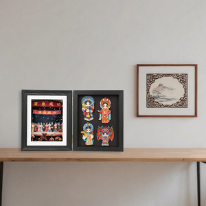 Cadre <span class=keywords><strong>photo</strong></span> pliable double face en bois 2026 avec boîte à ombre 3D pour photos et décorations culturelles - Product Image 1