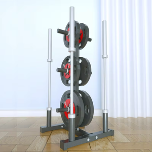 Panca Pesi <span class=keywords><strong>in</strong></span> Metallo Rinforzato con Telaio <span class=keywords><strong>in</strong></span> Ghisa e Porta Pesi a Foro Largo per Studio di Allenamento Personale e <span class=keywords><strong>Palestra</strong></span> Domestica - Product Image 2