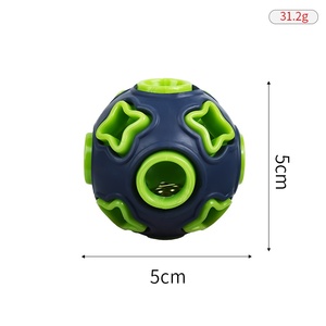 Juguete Masticable para Perros Resistente de TPR con Sonido, Bola Brillante con Campana en el Interior para Limpieza de Molares de Perros Pequeños y Medianos Ciegos - Product Image 6