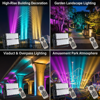 Projecteur d'extérieur RGB+Blanc 150W à mât haut avec télécommande pour Jardin, Parc, Bar, Fête, Club de Plage, Mariage, Aménagement Paysager Extérieur