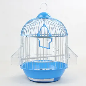 Jaula Redonda para Pájaros con Comedero, Decorativa, Colorida, Colgante, de <span class=keywords><strong>Metal</strong></span>, Casa para Pájaros, Jaula para Loros, Transportín para Pájaros - Product Image 1