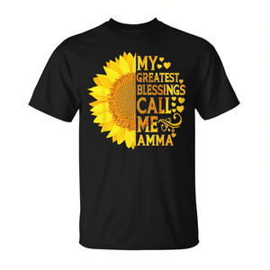 Camiseta del Día de la Madre con la frase: Mis mayores bendiciones me llaman Amma - Product Image 2