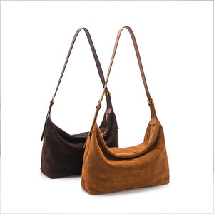 Sac à bandoulière Hobo en cuir véritable pour femmes, sac à main de grande capacité, souple, léger, portable, pour voyage, plage, affaires, décontracté - Product Image 1