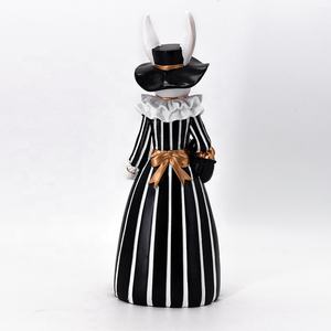 Regalos de vacaciones promocionales resina feliz conejo escultura decoración encantadora estatua de conejito ornamento para Pascua - Product Image 2