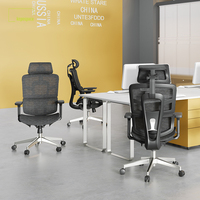 Chaise de bureau ergonomique personnalisée à prix d'usine, dossier haut en maille, pivotante et réglable, avec support lombaire