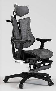 Silla de <span class=keywords><strong>Oficina</strong></span> Libernovo Work Accent Giratoria, Ergonómica, de Lujo, con Respaldo Alto y <span class=keywords><strong>Reposapiés</strong></span>, para Estudio, Relajación y Videojuegos - Product Image 4