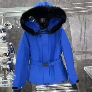 Women Winter Coat Down Jacket Warm Winter Snow Jacket Detachable Fur Collar Ski Snow Wear Women Long Warm Down Jacket