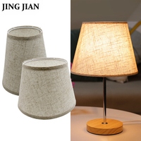 Abat-jour en tissu de lin moderne et minimaliste pour lampe de chevet, avec cadre personnalisable pour lampes de table/suspendues au sol