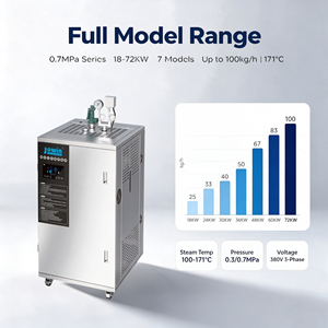 Générateur de vapeur électrique haute température JOWIN 18-72KW, 25-100kg/h, 0.7MPa, acier inoxydable 304, pour blanchisserie d'hôtel et repassage à la vapeur - Product Image 6