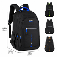 Sac à dos souple imperméable en polyester Oxford de haute qualité avec système de transport en résine et fermeture éclair, grand sac pour ordinateur portable, idéal pour étudiants