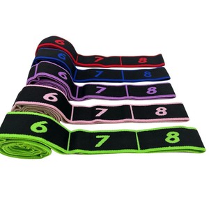 Bande de résistance pour yoga, 8 sections, entraînement numérique de force pour les seniors, bandes d'exercice pour le renforcement musculaire, en polyester et coton durables - Product Image 2