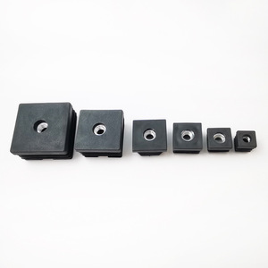 Plastic <b>Square</b> <b>Nut</b> Plug Adjustable Feet For Furniture Sofa Household Use Standard Black Injection Molding - Product Image 1