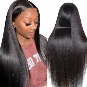 Бразильские необработанные натуральные бесклеевые парики, человеческие волосы, прямые, 13x4, 13x6 HD, полностью кружевные фронтальные парики, износ, парики из натуральных волос - Product Image 1