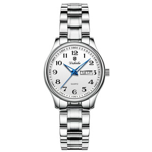 Montre élégante pour femme avec grands chiffres, étanche et lumineuse, double <span class=keywords><strong>calendrier</strong></span>, montre à quartz pour femme d'âge mûr, exquise et - Product Image 6