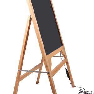Tableau d'affichage LED lumineux pliable sur pied, effaçable, avec cadre en <span class=keywords><strong>bois</strong></span>, faible MOQ, pour menus, notes, œuvres d'art et usage créatif - Product Image 6