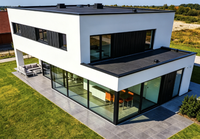 Villa Conteneur Pliante en Acier Structurel Respirant à l'Esthétique Moderne, Bâtiment Métallique Préfabriqué avec Garantie de 5 Ans