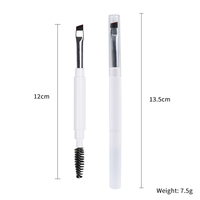 Pince à épiler portable double embout pour eyeliner et cils, brosse ultra-fine angulaire pour eyeliner et sourcils, pince à épiler pour cils, brosse de maquillage, cosmétiques en gros