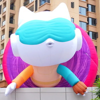 Dessin animé gonflable Anime modèle gonflable Moon Mall grande poupée mascotte modèle lumineux fleur poupée d'amour