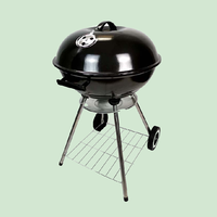 Barbecue portable d'extérieur au charbon de bois pour camping, restaurant et usage commercial, avec fumoir intégré