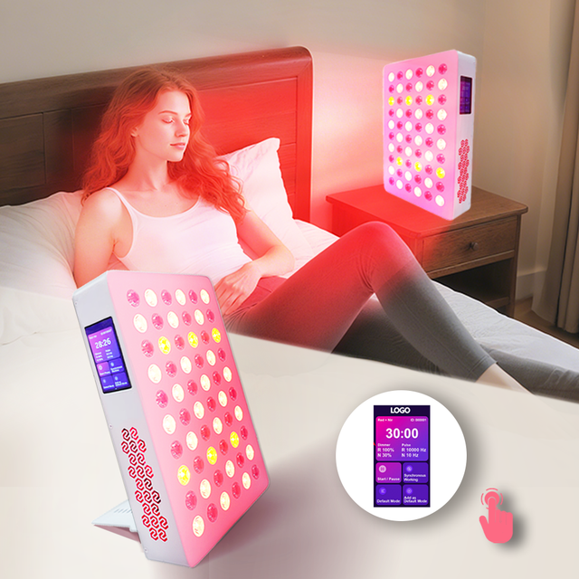 Portable LCD Touch Screen LED Red Light Therapy Panel 630nm 660nm 810nm 830nm 850nm Near Infrared Lamp Machine