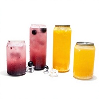 Pot en plastique PET pour boissons avec couvercle facile à ouvrir, emballage scellé de qualité alimentaire pour jus, lait, thé, café