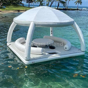 Tente de loisirs gonflable multifonctionnelle avec table de bar Pare-soleil Plate-forme flottante Lit flottant pour piscine Yacht Matching - Product Image 2