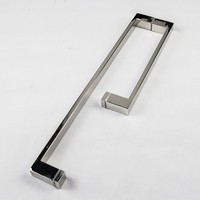 Poignée de porte en verre pour salle de bain, en laiton et acier inoxydable, style moderne, longue poignée de tirage et de poussée pour porte de douche en verre