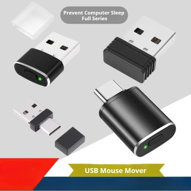 Brand New Tideseer Undetectable Mouse Jiggler USB-A/USB-C Port Shaker for Laptop Keeps Computer Awake