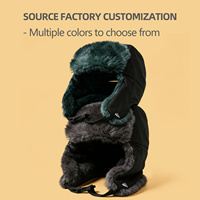 Gorro Ushanka de Piel Sintética Gruesa con Orejeras, Estilo Aviador, Térmico, Cortavientos, para Invierno, con Logotipo Personalizado OEM ODM