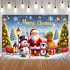 Bannière <span class=keywords><strong>de</strong></span> fête personnalisée Joyeux Noël à suspendre pour porte <span class=keywords><strong>de</strong></span> garage, <span class=keywords><strong>jardin</strong></span>, événement, décoration, affiche personnalisée - Product Image 4