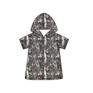 Camiseta de Manga Corta para Bebé Niño con Estampado de Hojas Verdes Personalizado BT1737, Sudadera con Capucha de Verano - Product Image 3