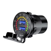 Cargador USB de Pared de 12V con Doble Carga Rápida 3.0 PD, Protección IP65, Certificación CE, Accesorios para Receptáculo de Enchufe USB para Autocaravanas