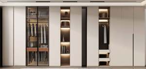 Gabinetes de dormitorio de melamina de madera de lujo modernos personalizados Sistema de armario - Product Image 5