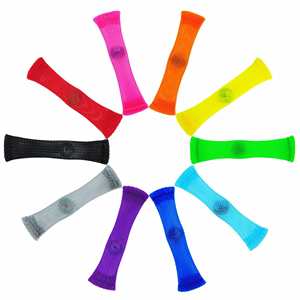 Jouets personnalisés multicolores extensibles anti-stress à presser, jouets sensoriels en maille tricotée avec billes - Product Image 6
