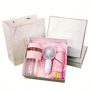 Set de Regalo con Ventilador Mini, Paraguas y Vaso de Vidrio de 500ml con Serigrafía, para Festivales, Cumpleaños, San Valentín, Día de la Madre y Bodas - Product Image 2