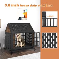 Caisse pour chien renforcée robuste maison pour animaux de compagnie amovible grande caisse pour chien avec roues